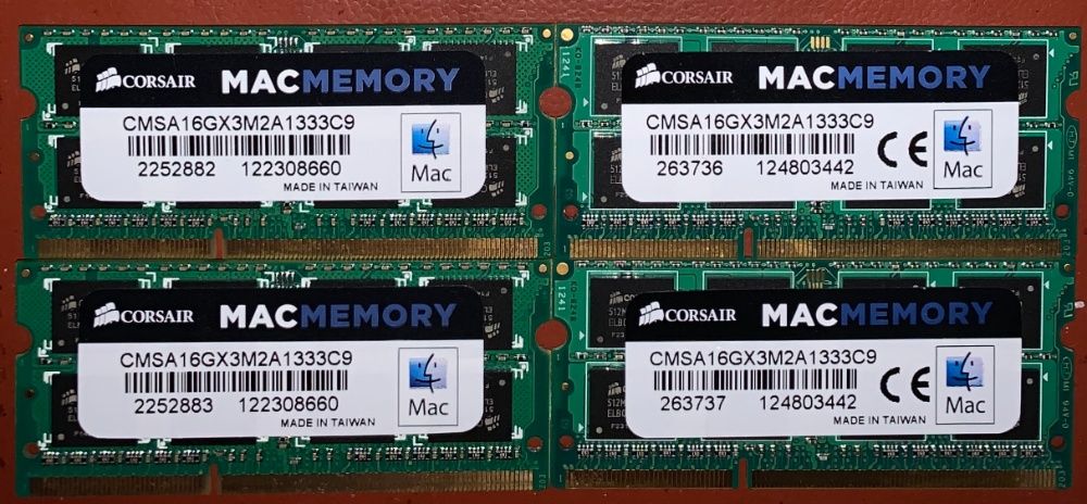 Память RAM 16GB (2x8GB) 32GB (4x8GB) PC3-10600 DDR3-1333 sodimm