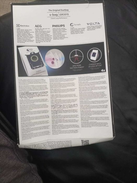 Embalagem sacos aspirador AEG