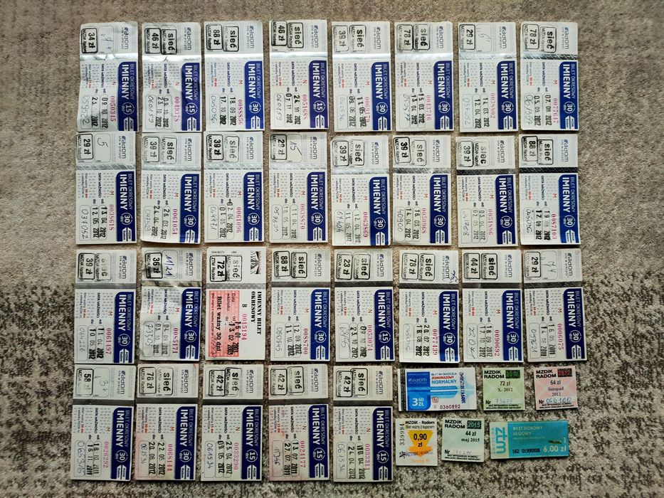 Bilety miejskie okresowe