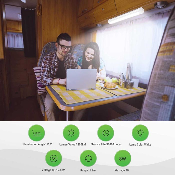 Barra de Led 12V com interruptor (Autocaravana/Campervan)