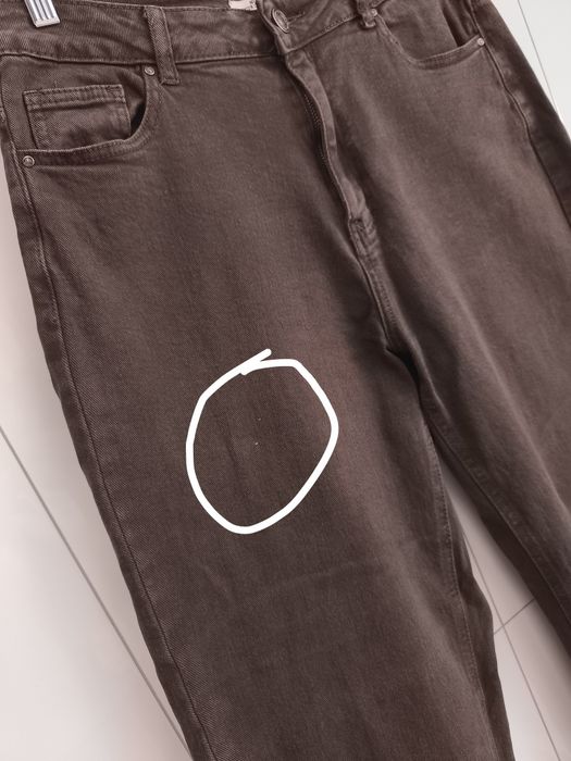 Moon Girl Jeansy Mom Fit XXL Brązowe Wysoki Stan