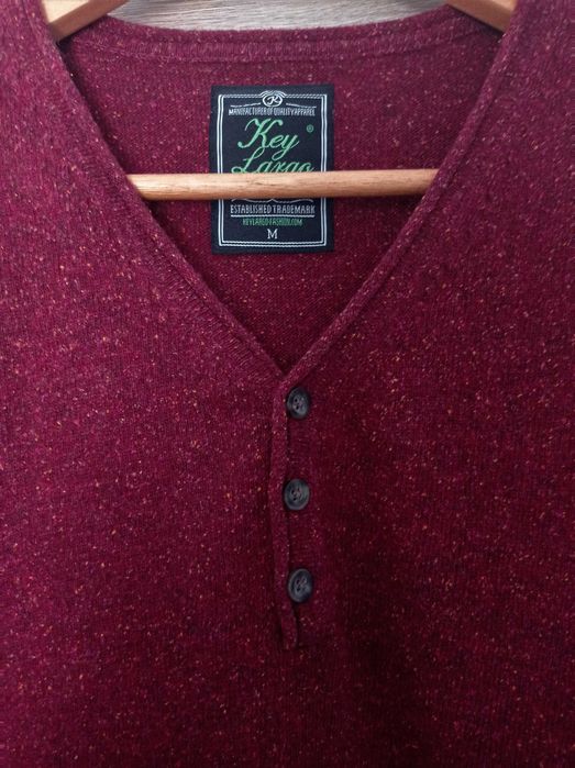 Burgundowy Sweter Serek Key Largo M