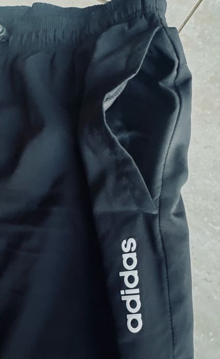 Adidas czarne spodnie sportowe dresowe, joggery męskie XL extra stan