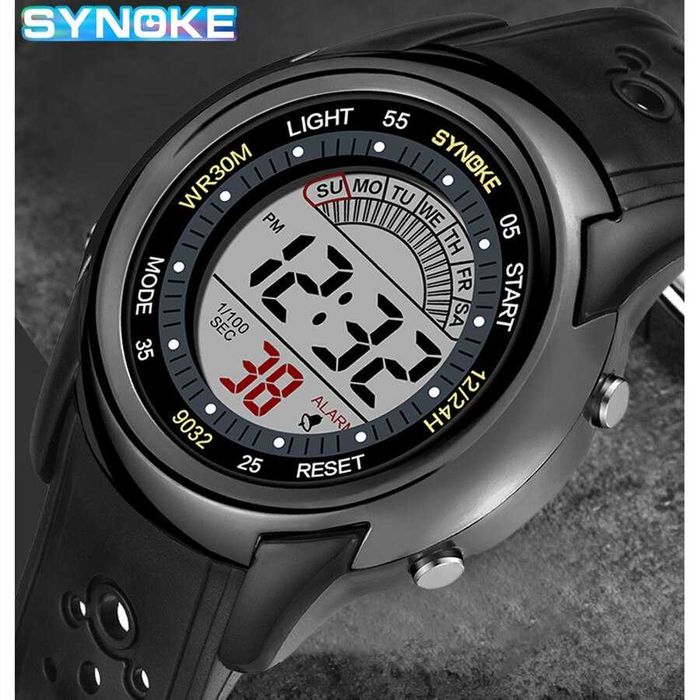 Zegarek męski cyfrowy Synoke elektroniczny datownik retro PRL WR30