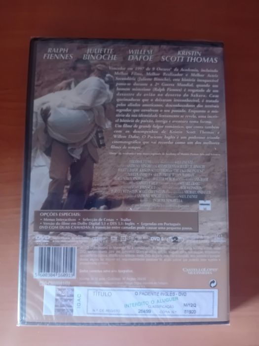 DVD O Paciente Inglês (Novo e Selado)