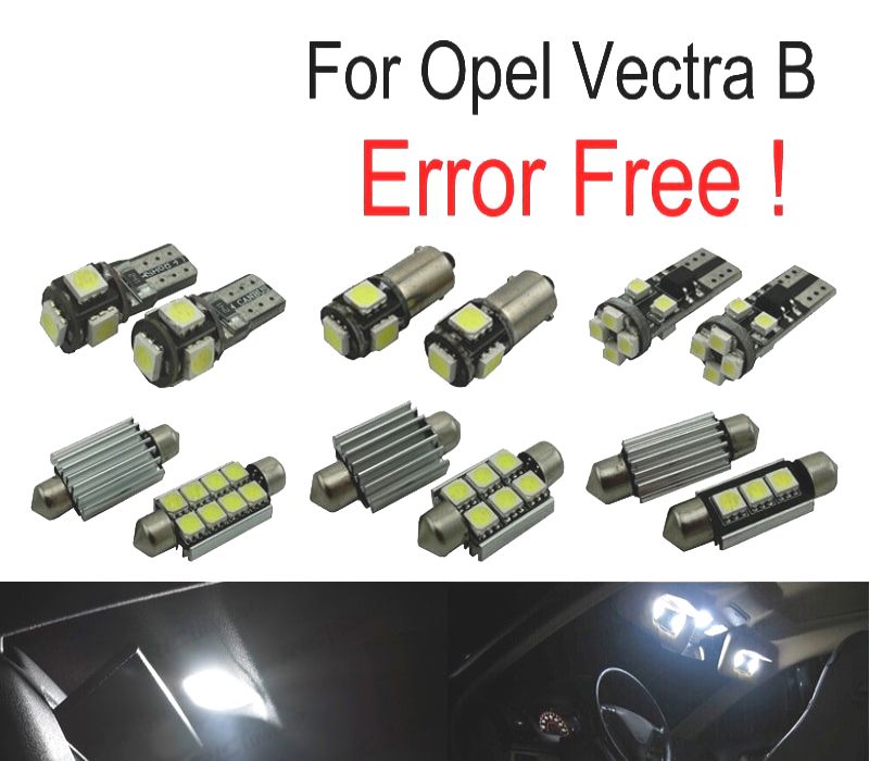 KIT 12 LÂMPADAS LED INTERIOR OPEL VECTRA B VAUXHALL HATCHBACK 95-02