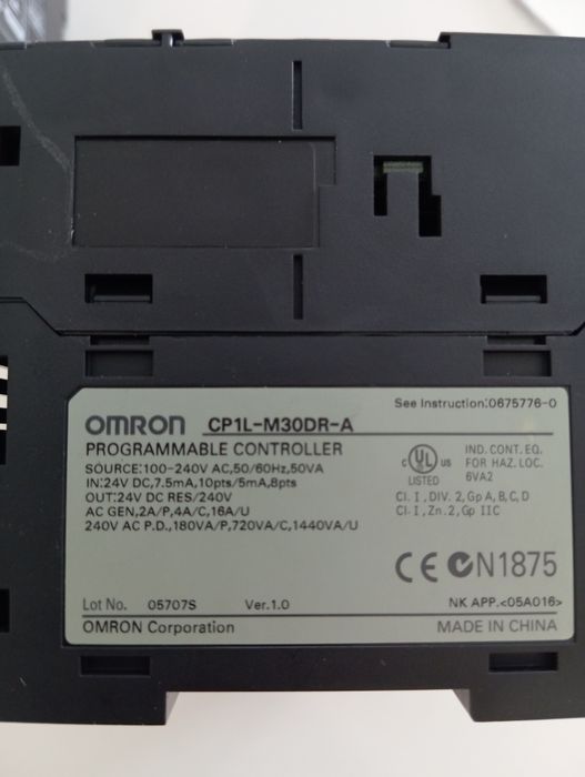 PLC omron sysmac cpl1l e fonte