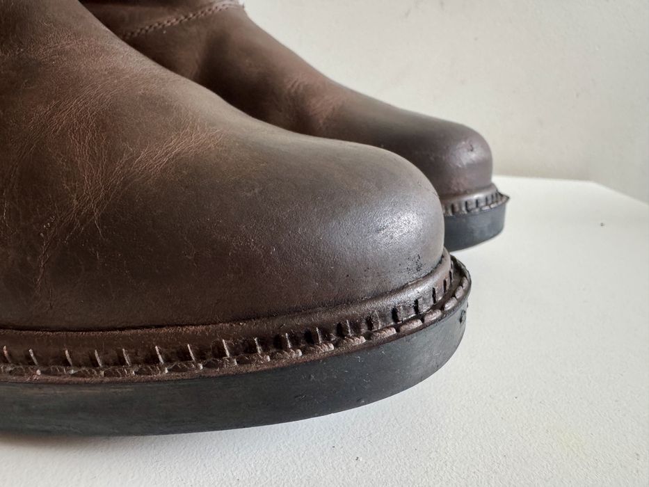 Męskie botki/kozaki skórzane 42 – ocieplane, antypoślizgowe