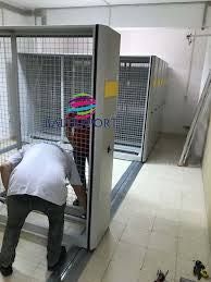 Armazenagem Estantes Rolantes Compactas Duplique o seu Arquivo 80%Novo