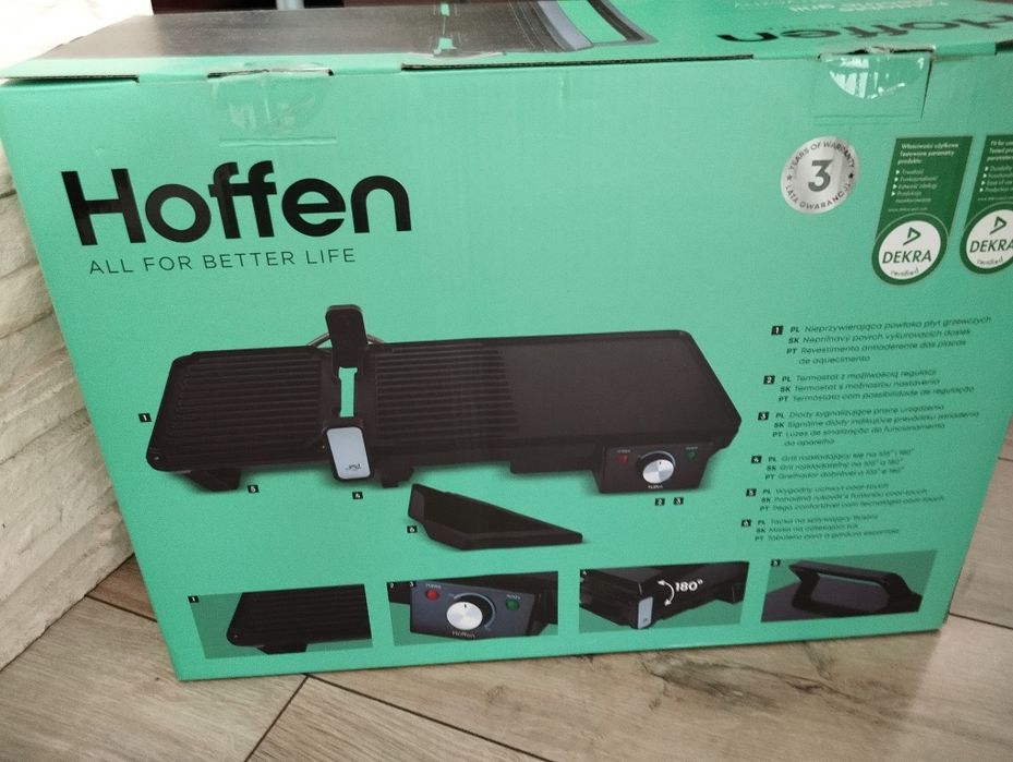 Duży elektryczny rozkładany grill domowy grillowanie cały rok