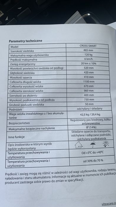Wózek inwalidzki o napędzie elektrycznym