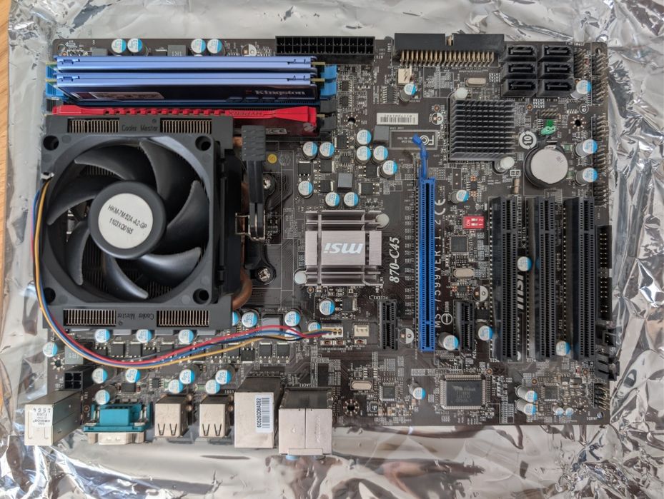 Zestaw AM3: Płyta MSI 870-C45 + Phenom II X4 955 BE + 12GB RAM HyperX + Chłodzenie