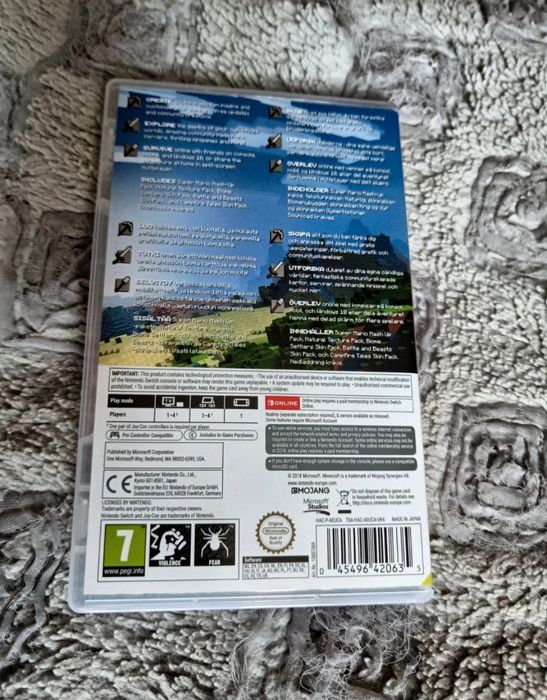 Gra Minecraft na switch