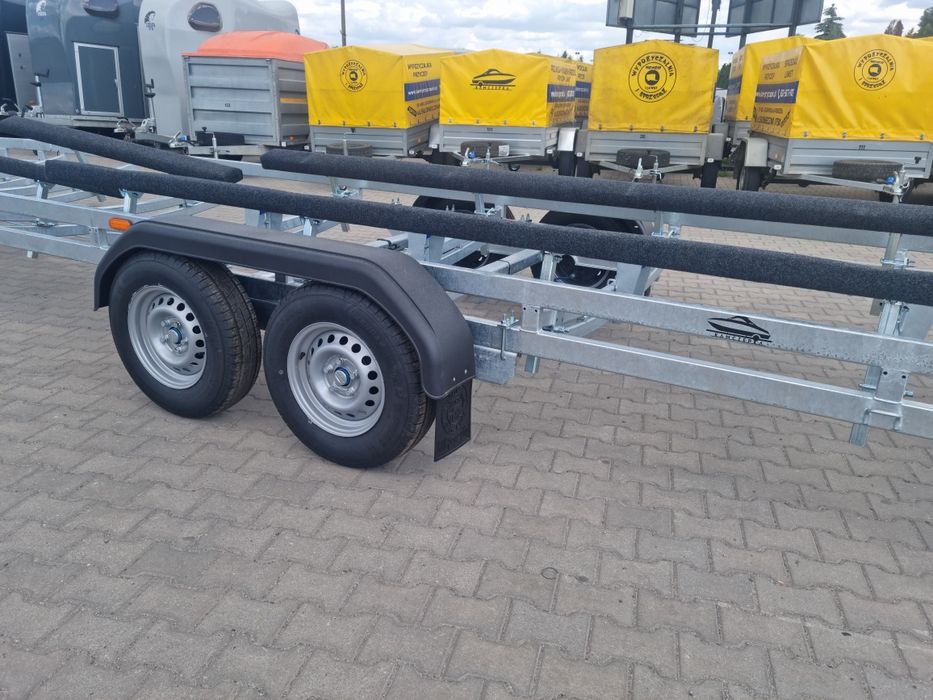 Przyczepa podłodziowa dwuosiowa Dmc 3000kg dł 880+100cm PRODUCENT NOWA
