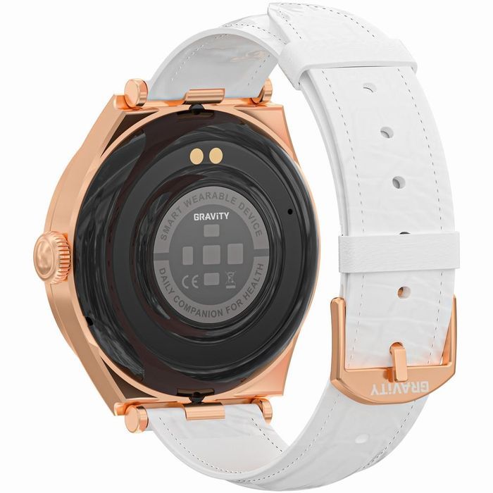 Smartwatch Gravity Różowe Złoto Biały GT25-5 prezent