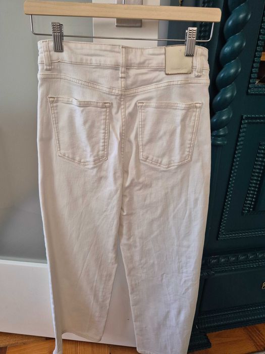 Calças brancas coulotte Massimo Dutti