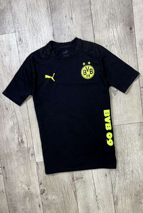 Puma BVB09 футболка M размер футбольная черная с принтом