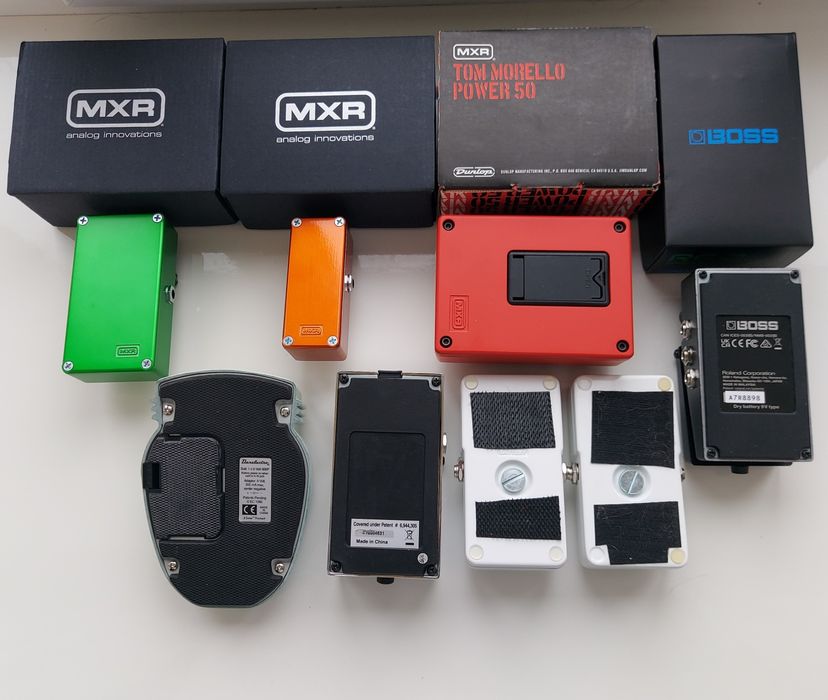 Гітарні педалі  MXR deep phase, GT OD, JCM 800, ISP decimator