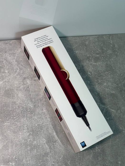 Фен-вирівнювач Dyson бордовий без лого