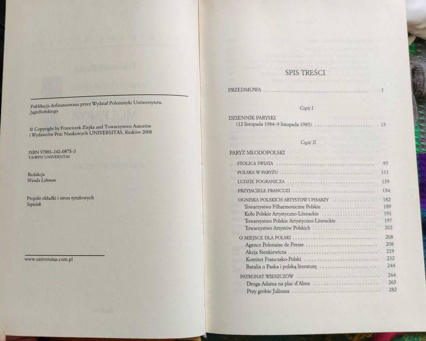 Mój Paryż - Franciszek Ziejka, twarda oprawa