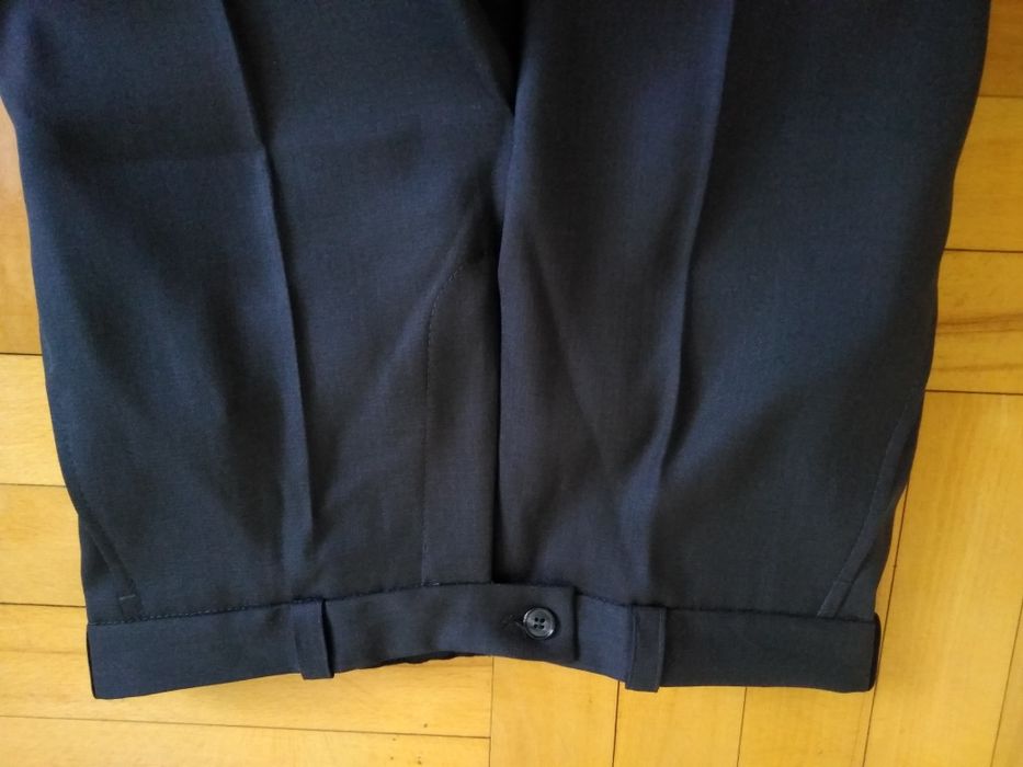 Granatowe eleganckie spodnie od garnituru 176/76