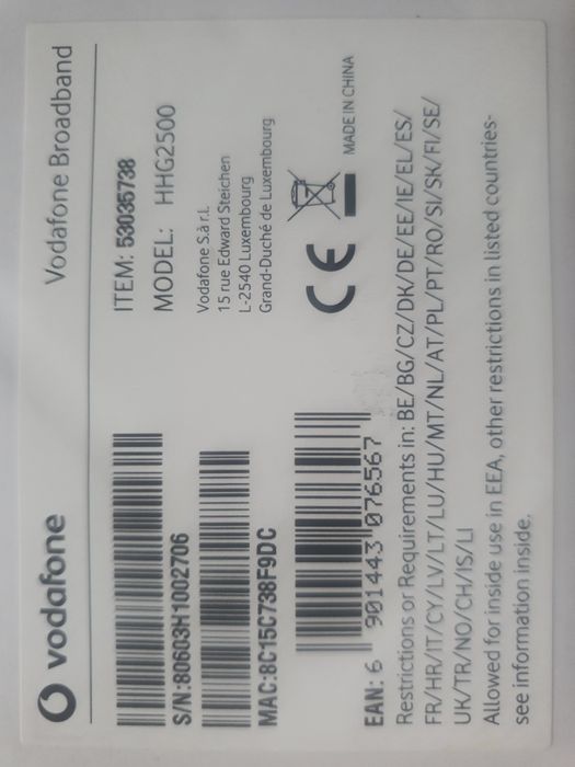 Router Vodafone Huawei HHG2500