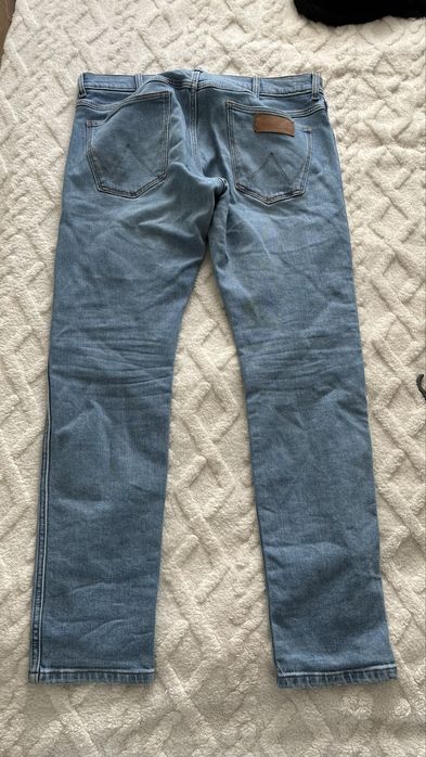 Wrangler Bryson Skinny 34/32 męskie jeansy jasny niebieski