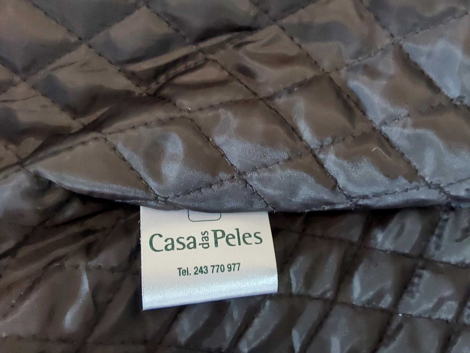 Casaco de Cabedal Preto da "Casa das Peles"