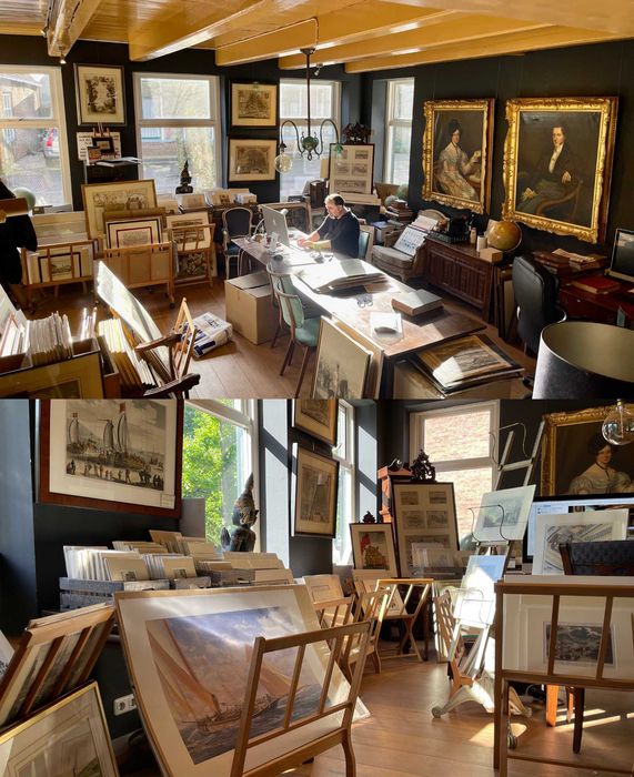 XVIII wieczny miedzioryt z scenką batalistyczną, wymiar 76cm x 93cm