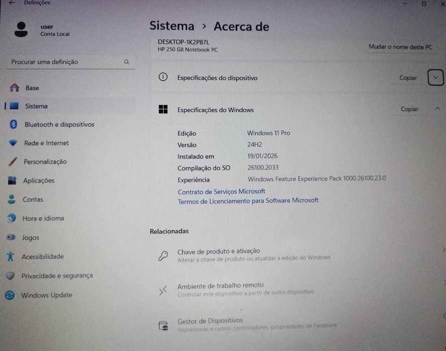 Portátil HP Notebook HP 250 G8