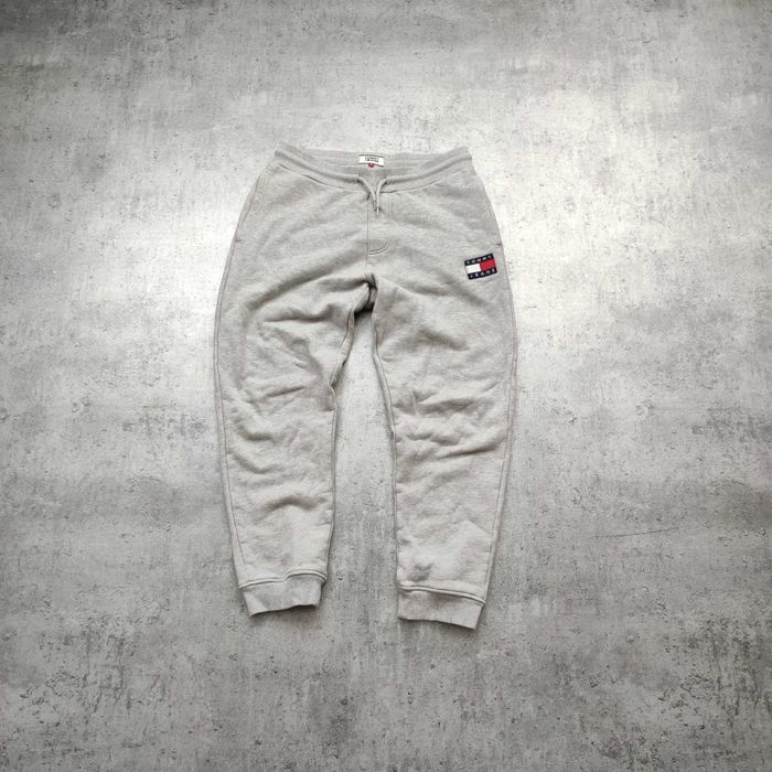 MĘSKIE Spodnie Dresy Bawełna dresowe PREMIUM Szare Tommy Hilfiger