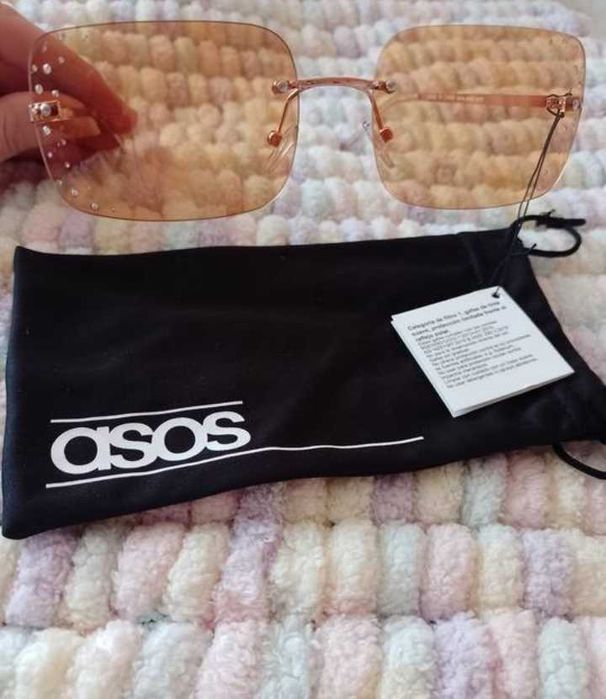 ASOS/ Bogato zdobione okulary przeciwsłoneczne z Londynu, NOWE