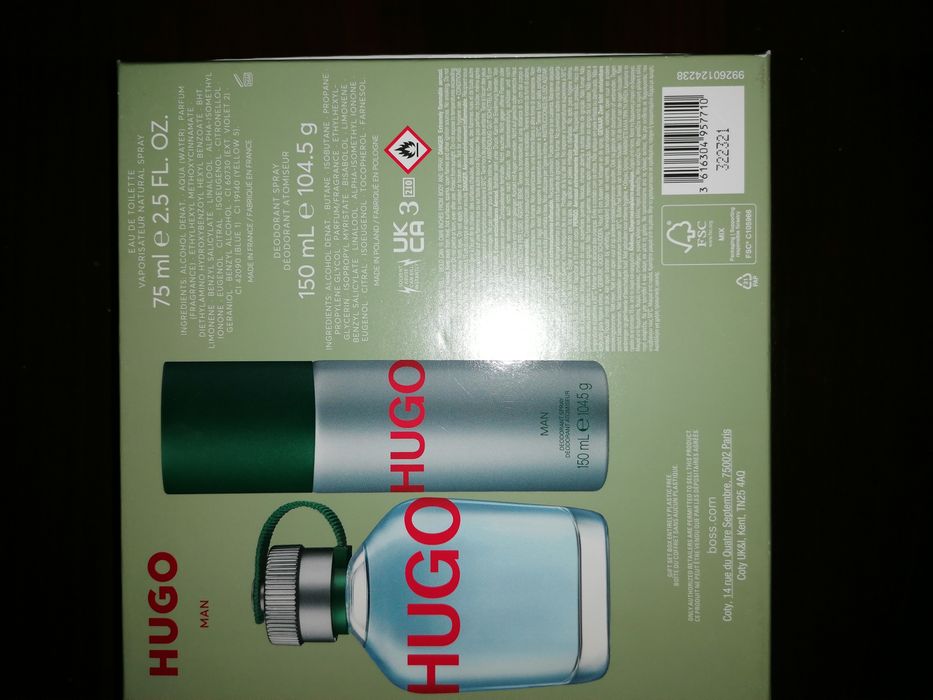 nowy zestaw woda toaletowa75ml/dezodorant 150ml