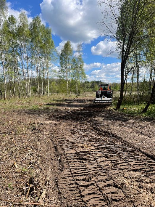 Czyszczenie działki, karczowanie, wycinka, mulczer wgłębny.