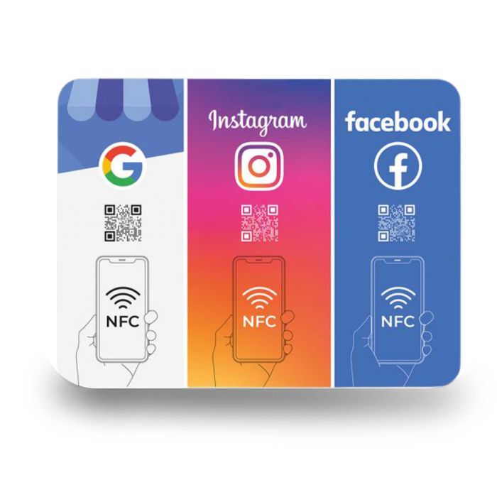 Placa acrílica com NFC e QR CODE