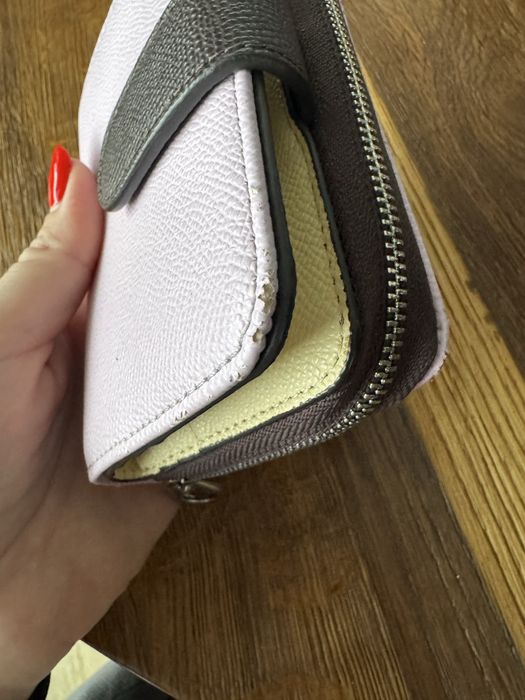 Liliowy portfel Tous, fioletowo-brazowy, przegrodki, zamek