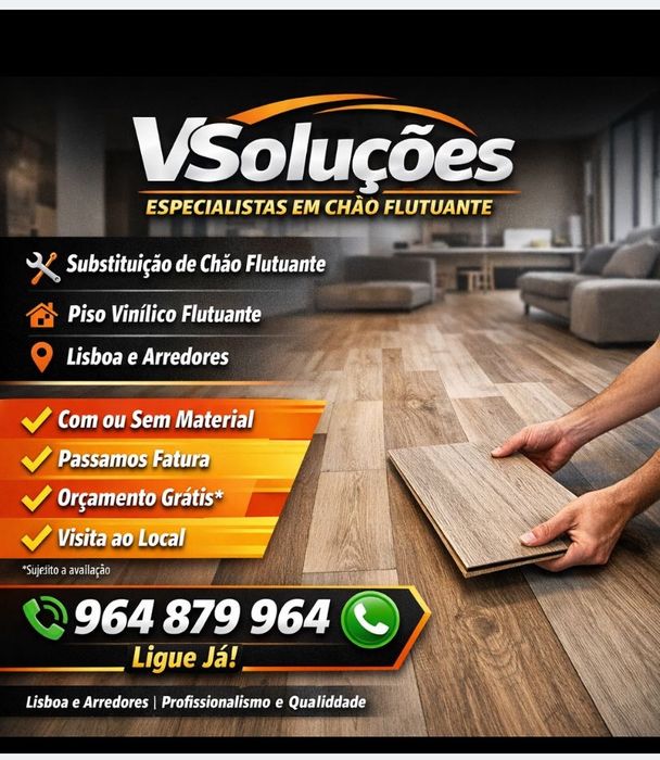 Substituicao e colocacao chao flutuante