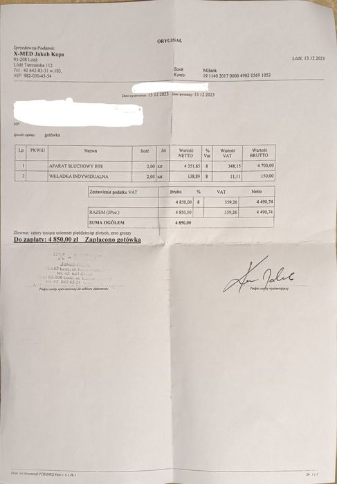 Aparaty słuchowe zauszne Bernafon  Entra  2szt