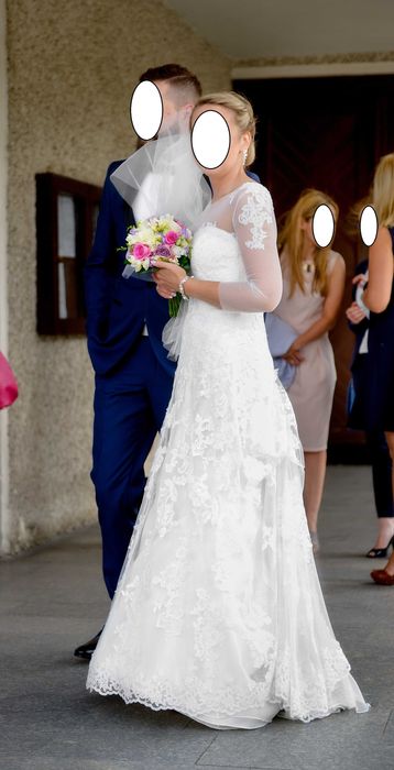 Suknia ślubna Mori Lee / koronka / ivory / r. 38