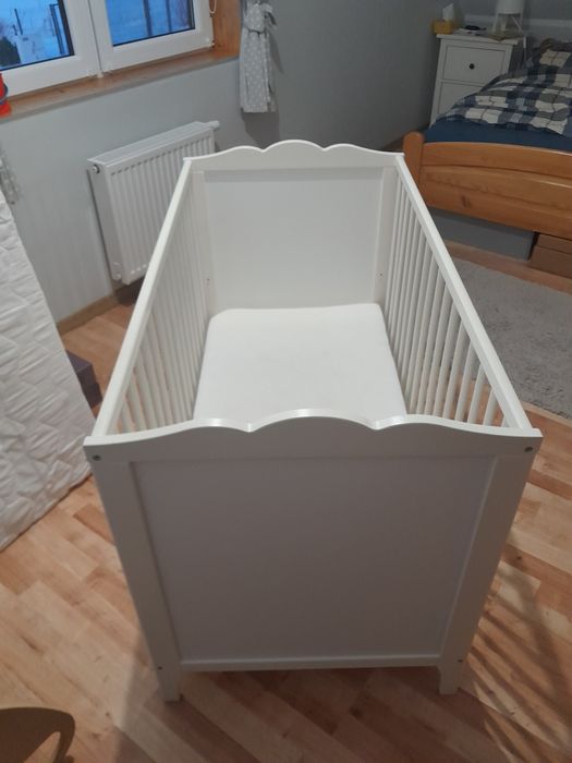 Łóżeczko z materacem 60x120 Ikea białe
