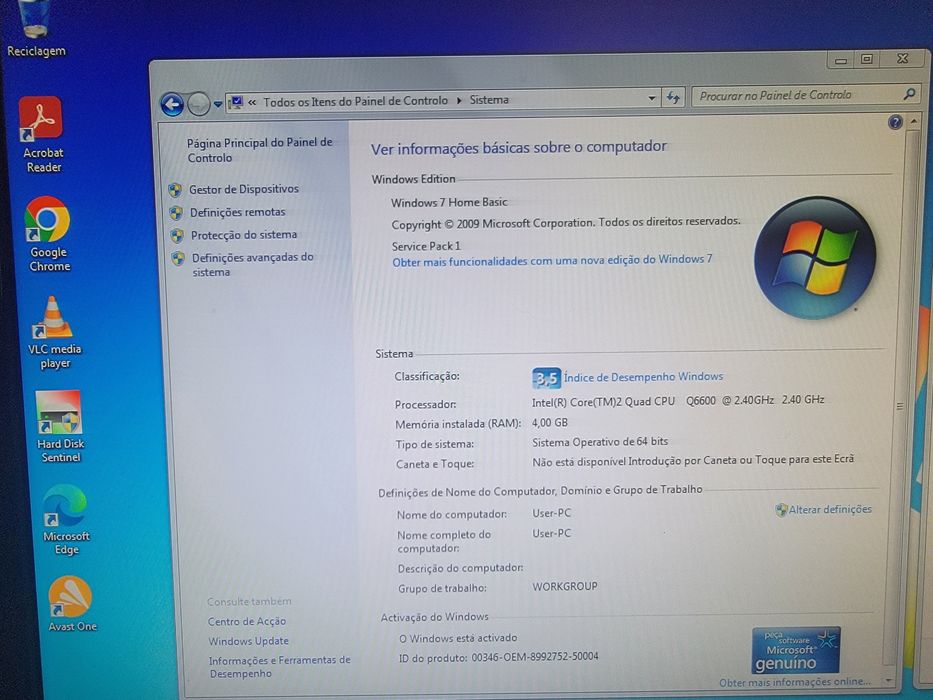 Torre Pc. Win7 office 2016