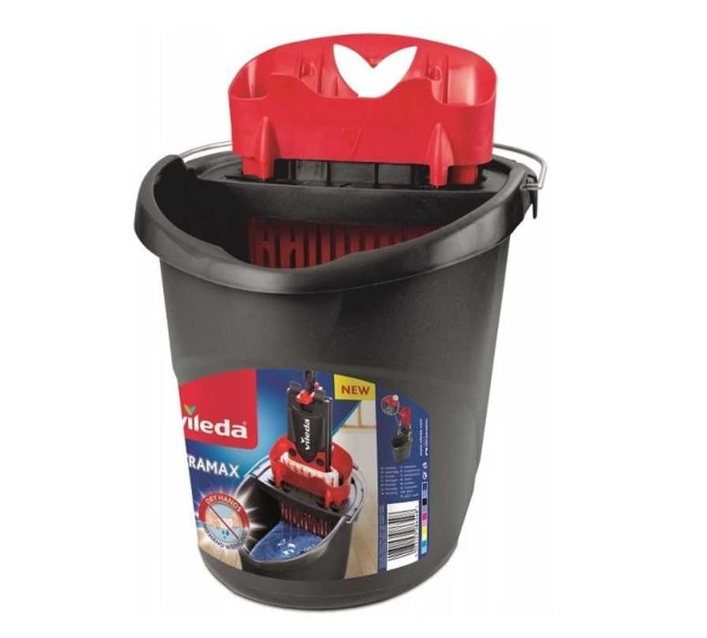 Płaski mop do sprzątania podłóg z wiaderkiem wyciskacz prezent święta