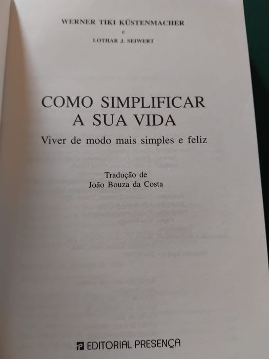 Livro “Como Simplificar a Sua Vida”