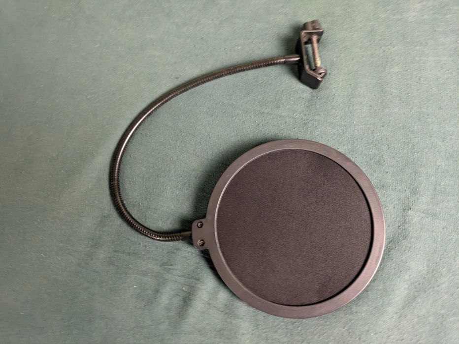 Filtr Pop do Mikrofonu, Osłona, Filter, Okrągły, 15 cm, giętkie ramię