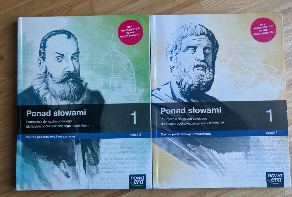Ponad słowami klasa 1 cz.1 i 2, do jęz. polskiego LO i tech. Jak NOWE!