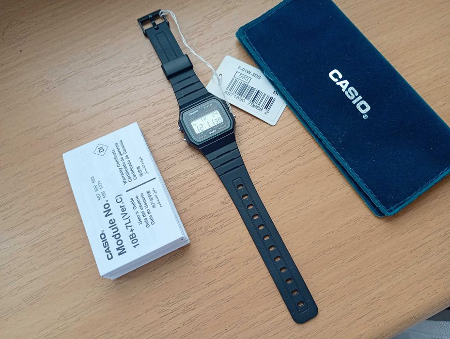 Kultowe Casio F-91W 3DG| Zielony+Etui | Stan Idealny