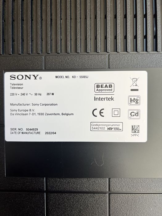 Sony KD-55X85J części / na części / sprawny poza matrycą