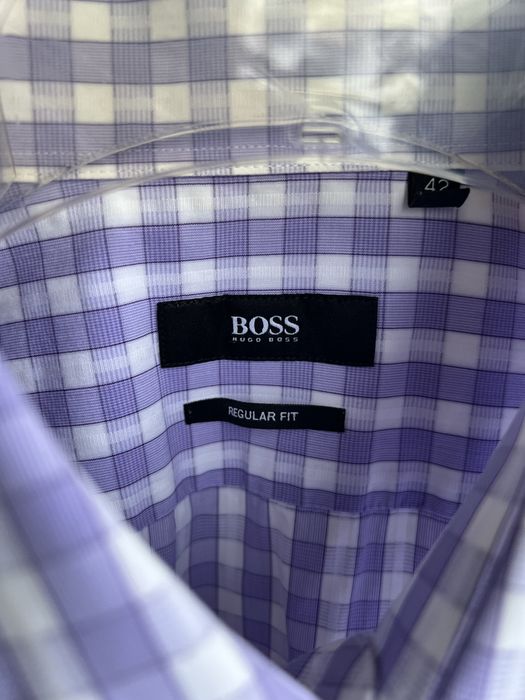 Рубашка мужская Hugo Boss клетка  48-50
