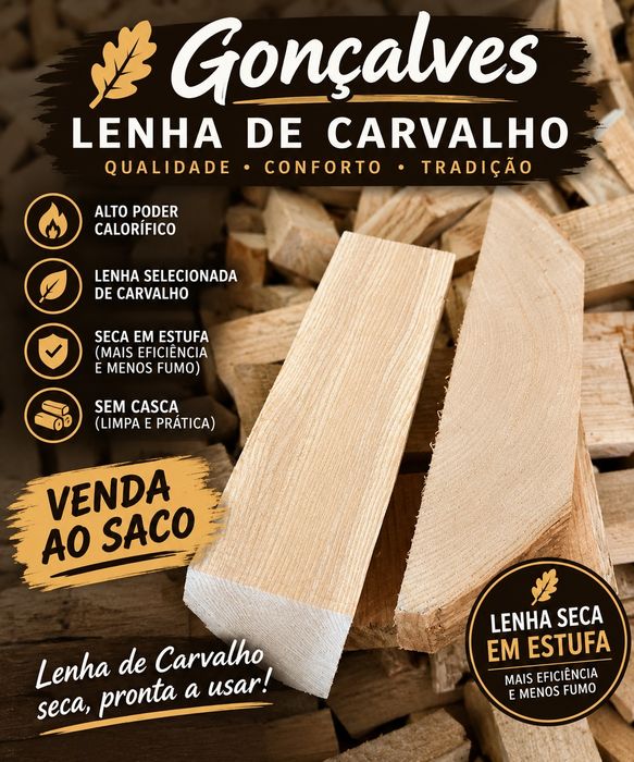Lenha carvalho / oak premium 7% humidade