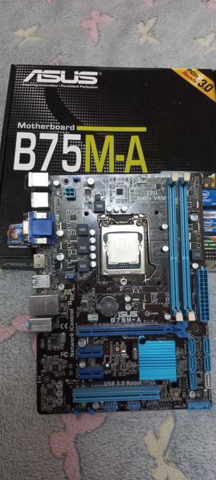 материнка Asus B75M-A + I5-2300 + 4Gb DDR3